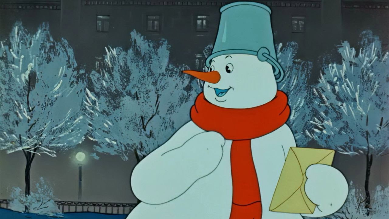The Snowman-Postman backdrop