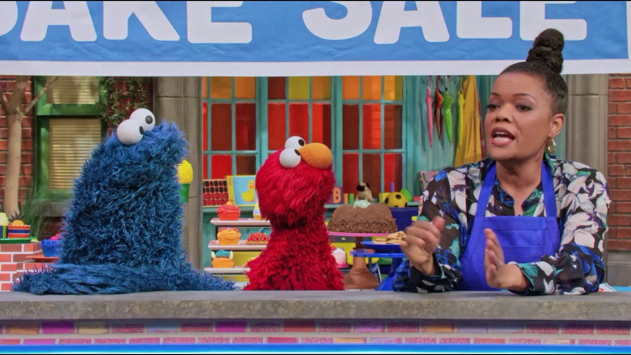 Cookie Monster's Bake Sale: Back to School backdrop