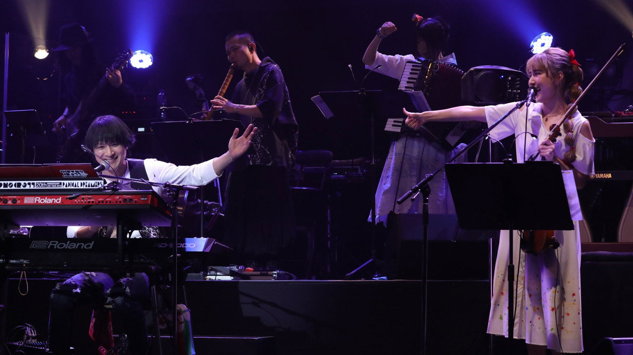 Chrono Cross 20th Anniversary Live Tour 2019 Radical Dreamers Yasunori Mitsuda & Millennial Fair backdrop