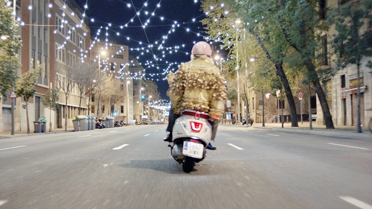 Barcelona Christmas Night backdrop