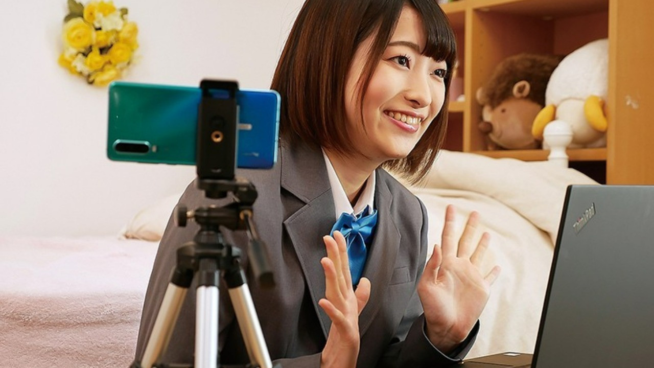 No Way! My Homeroom Teacher Found Out About My Sex Videos! Aoi Nakajo backdrop
