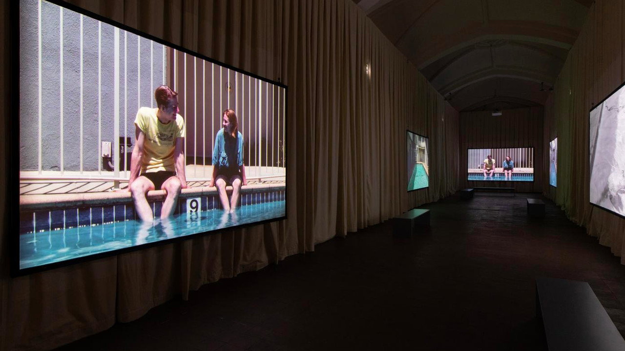 Art installation of ILOVERUSS backdrop