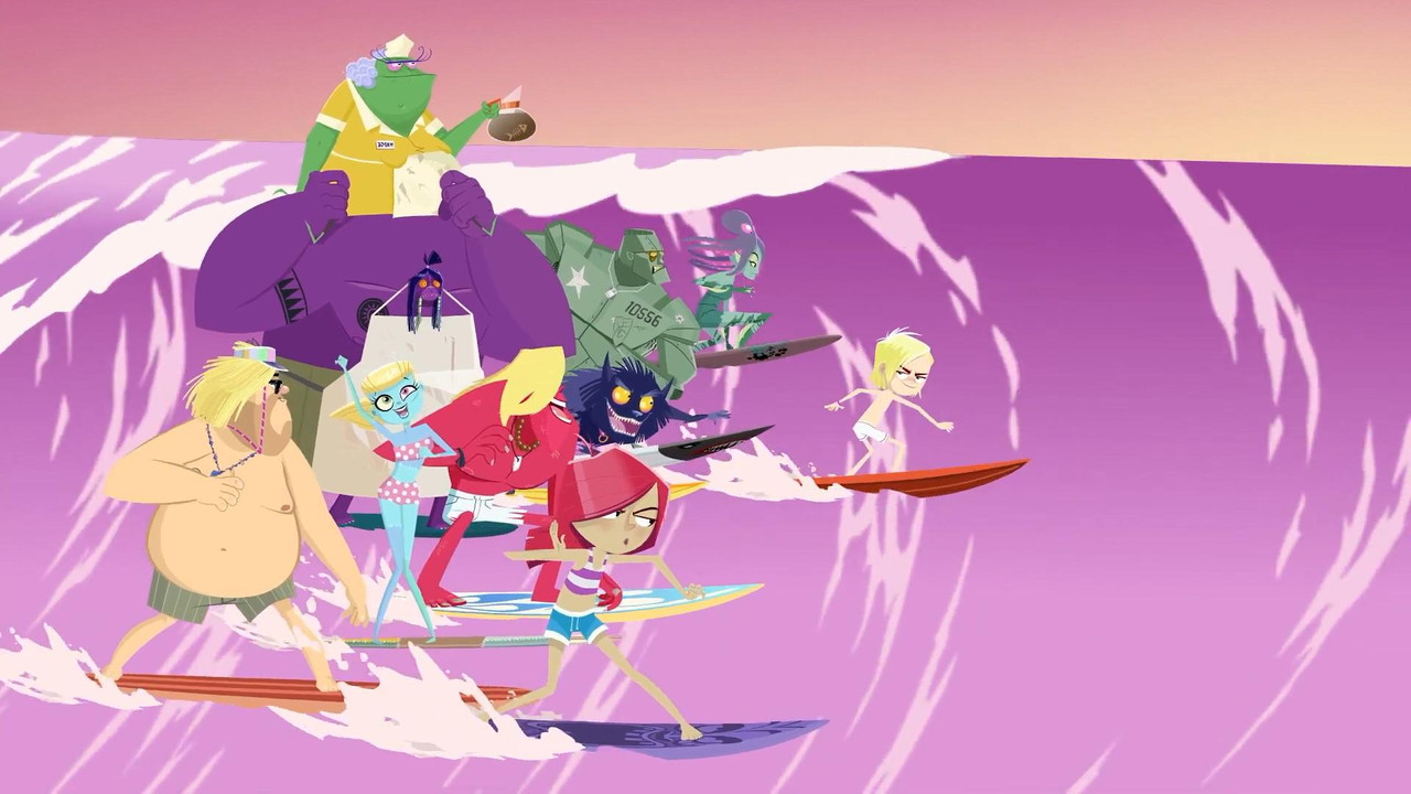 Monster Beach backdrop