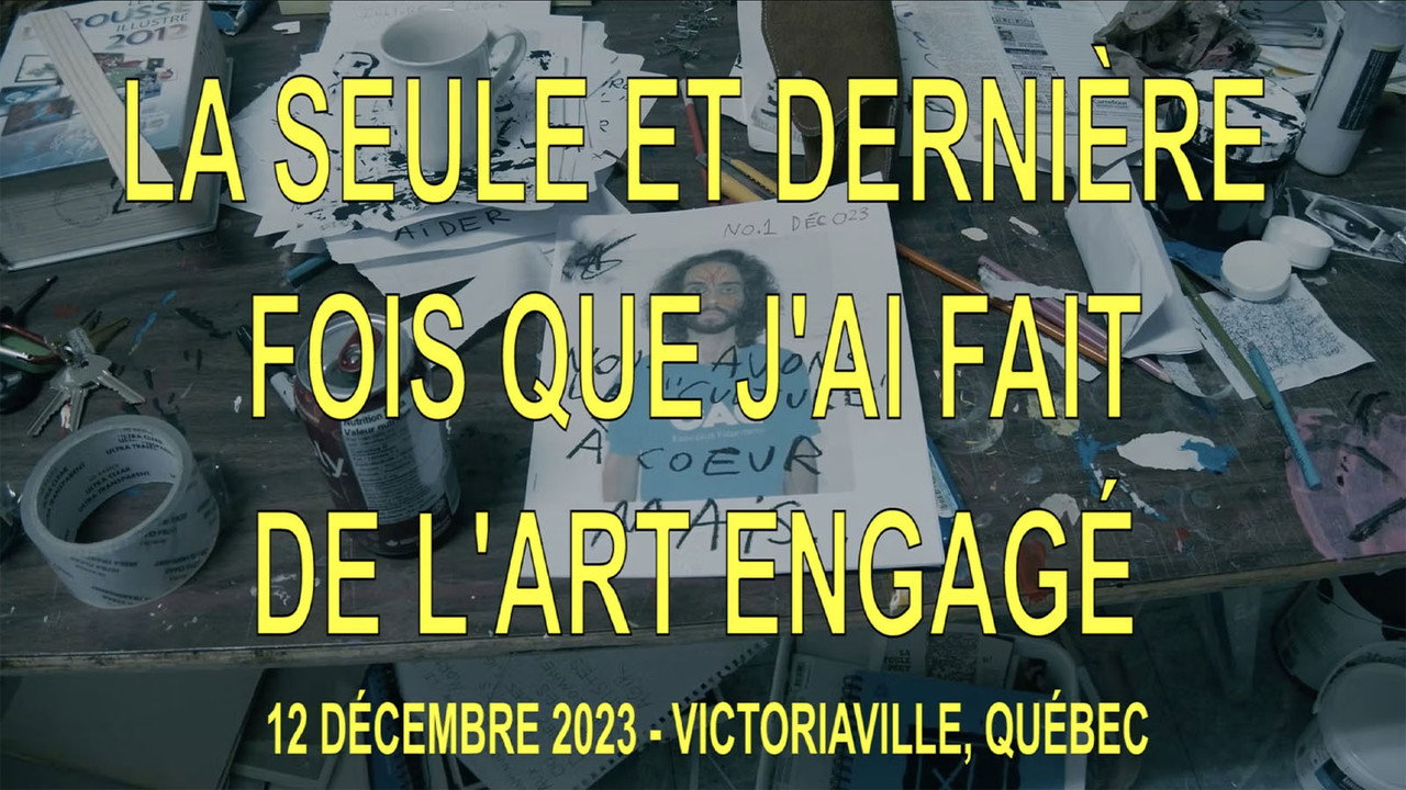 La seule et dernière fois que j'ai fait de l'art engagé backdrop