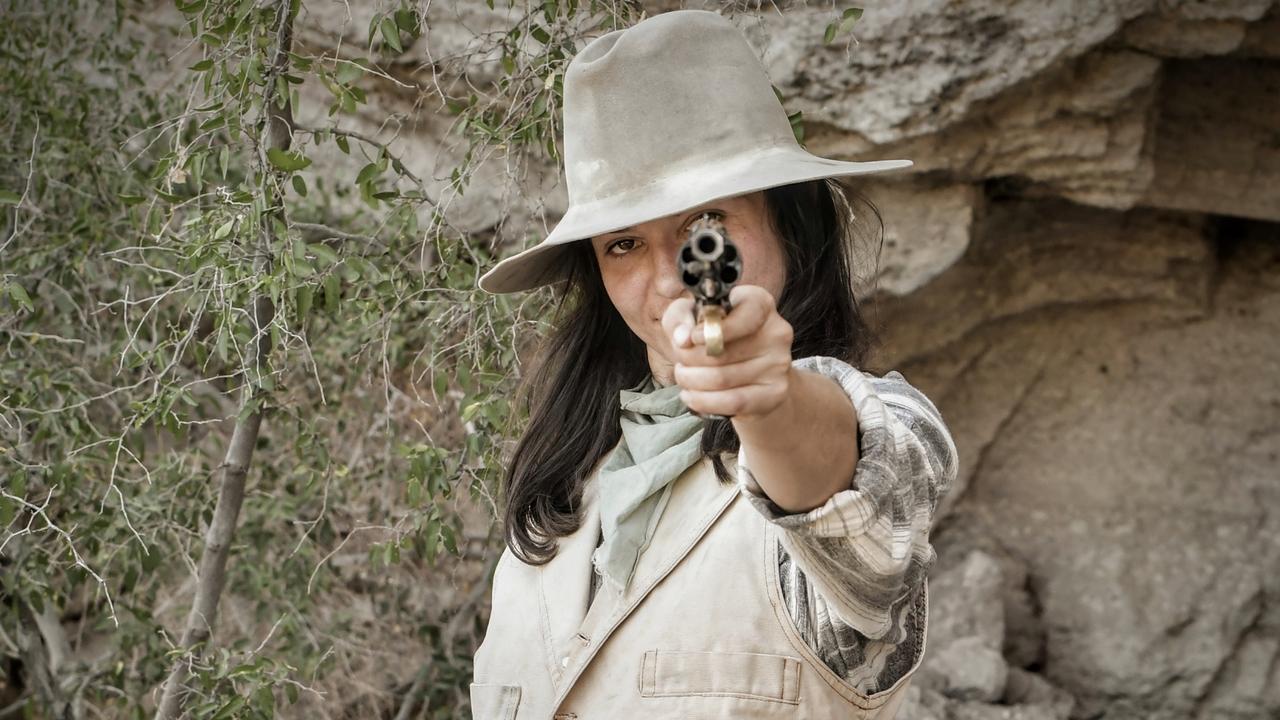 The Woman Who Robbed the Stagecoach backdrop
