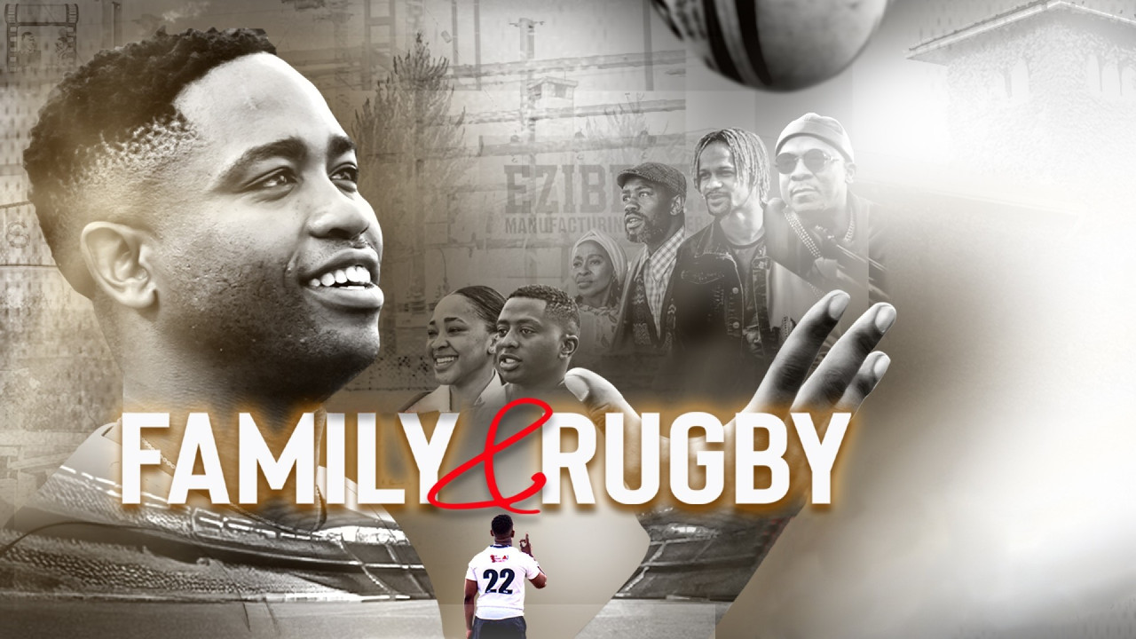 Family and Rugby backdrop