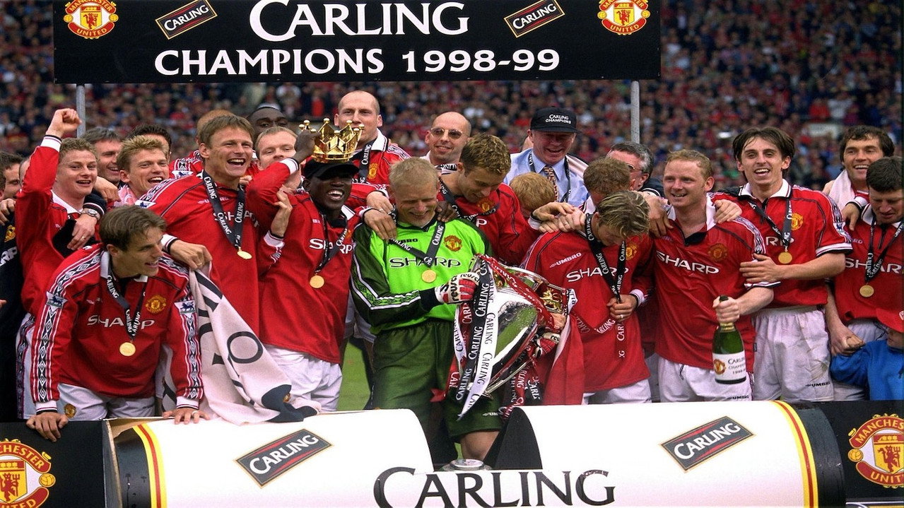 Manchester United Season Review 1998-99 The Treble backdrop