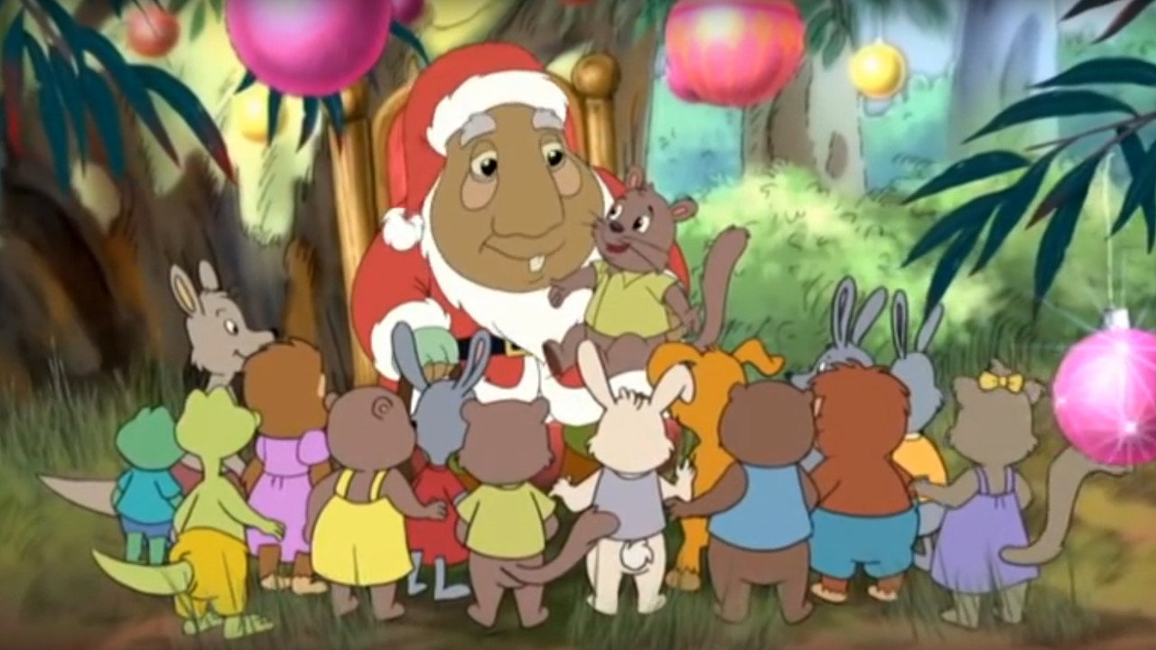 Blinky Bill's White Christmas backdrop