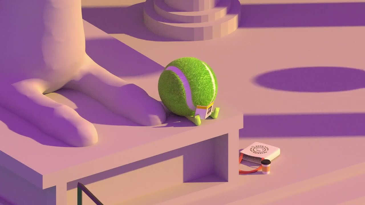 Tennis Ball on His Day Off backdrop
