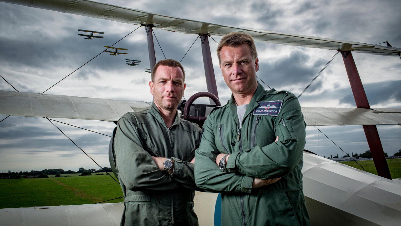 RAF at 100 with Ewan and Colin McGregor backdrop