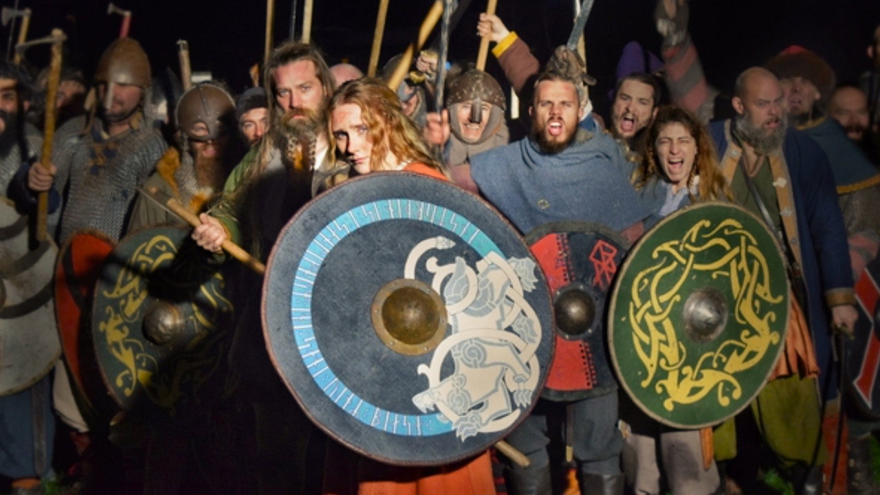 Viking Warrior Women backdrop