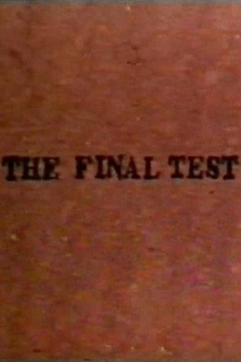 The Final Test movie poster