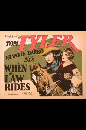 When the Law Rides movie poster