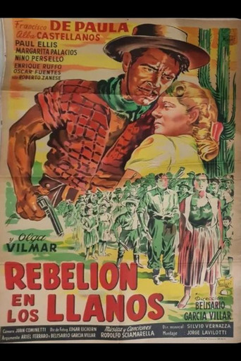 Rebelión en los llanos movie poster