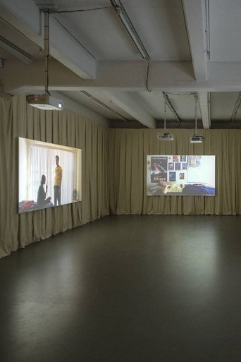Art installation of ILOVERUSS movie poster