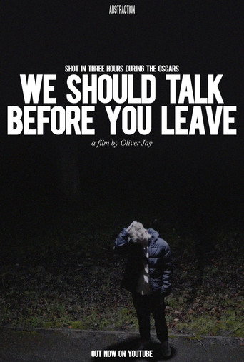 We Should Talk Before You Leave movie poster