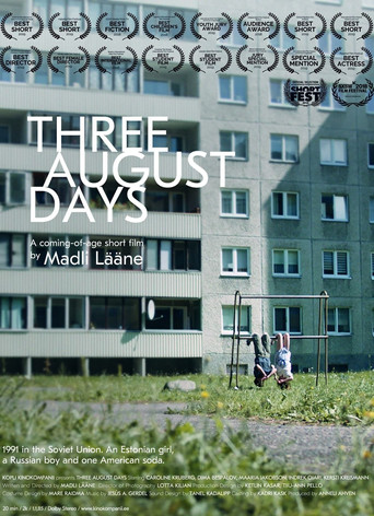 Three August Days movie poster