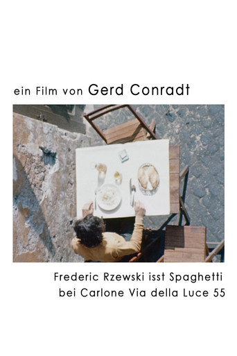 Frederic Rzewski eats spaghetti at Carlone Via della Luce 55 movie poster