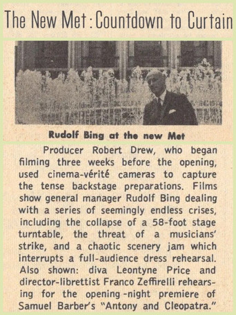 The New Met: Countdown to Curtain movie poster