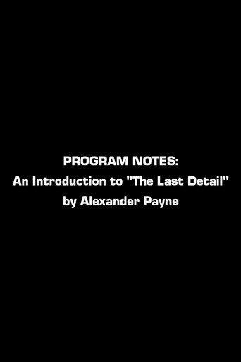 Program Notes: An Introduction To The Last Detail By Alexander Payne movie poster