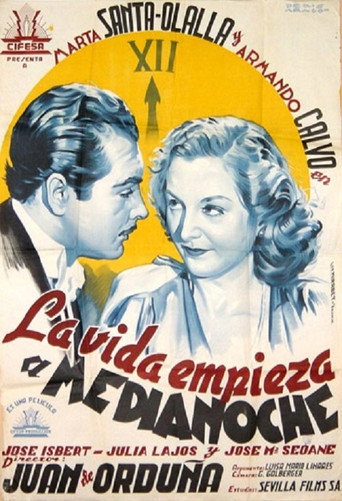 La vida empieza a medianoche movie poster