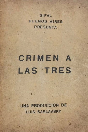 Crimen a las tres movie poster