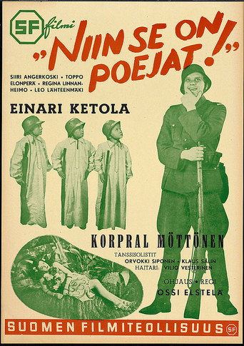 Niin se on, poijaat! movie poster