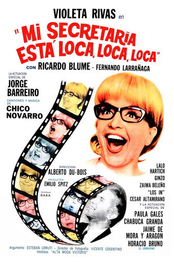 My secretary is mad... mad... mad... movie poster