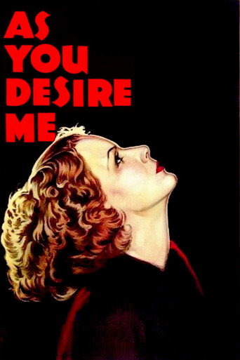 As You Desire Me movie poster