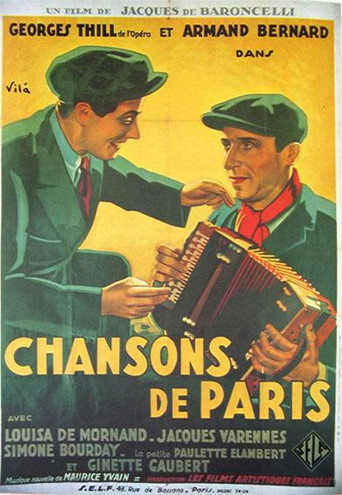 Chansons de Paris movie poster