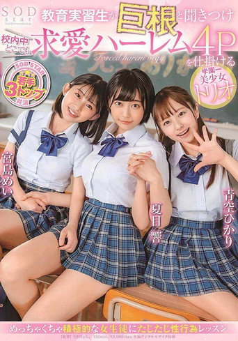 They heard he had a big cock – Four-Some With A Trio Of Hot Schoolgirls movie poster