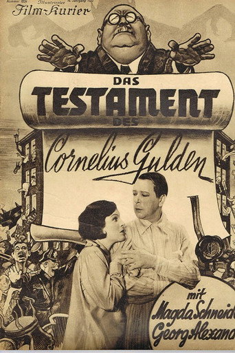 The Testament of Cornelius Gulden movie poster