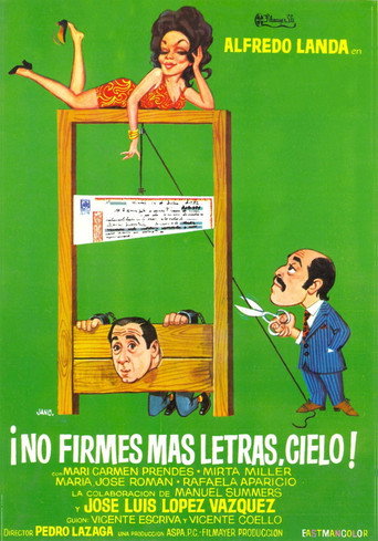 ¡No firmes más letras, cielo! movie poster