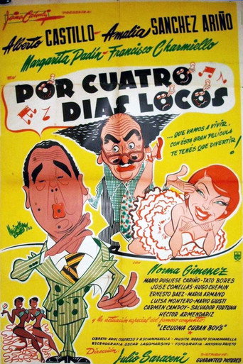 Por cuatro días locos movie poster