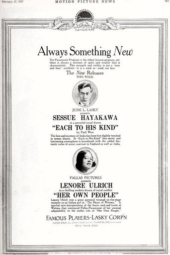 Each to His Kind movie poster