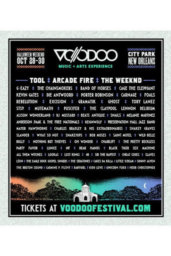 Arcade Fire 2016-10-31 Voodoo Music + Arts Experience, New Orleans movie poster