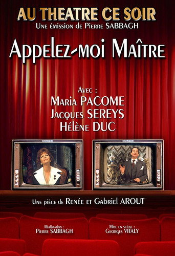 Appelez-moi maître movie poster