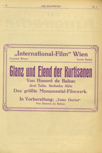 Glanz und Elend der Kurtisanen movie poster
