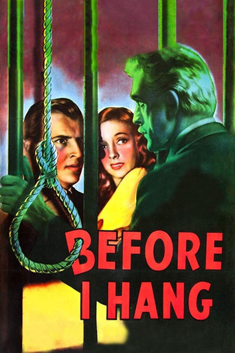 Before I Hang movie poster