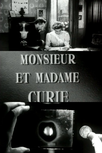 Monsieur and Madame Curie movie poster