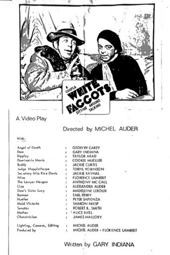 Coupla White Faggots Sitting Around Talking movie poster