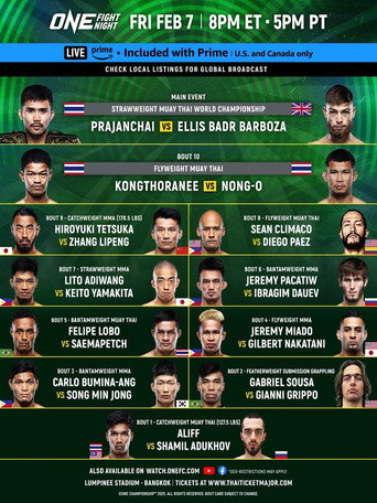 ONE Fight Night 28: Prajanchai vs. Barboza movie poster