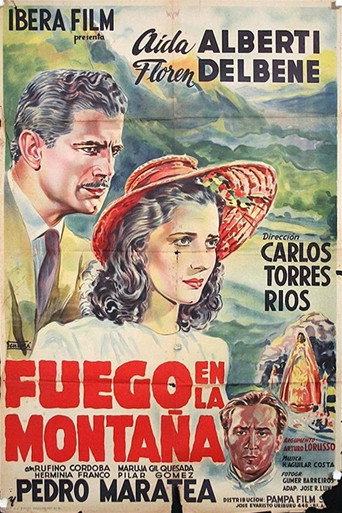 Fuego en la montaña movie poster