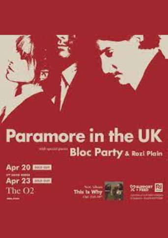 Paramore 2023 - Live In London At The O2 Arena movie poster