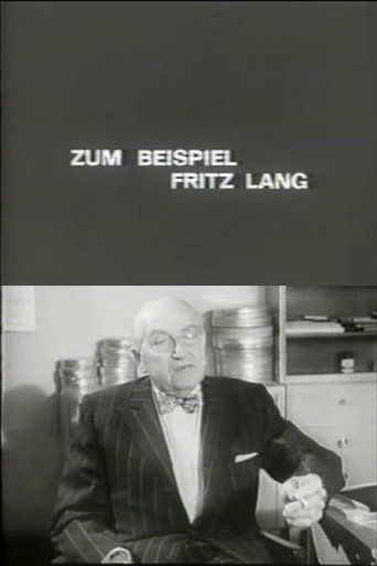 For Example Fritz Lang movie poster