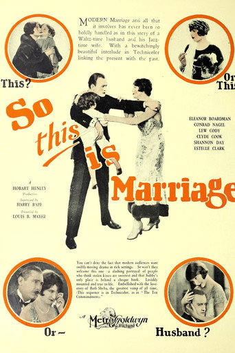 So This Is Marriage? movie poster