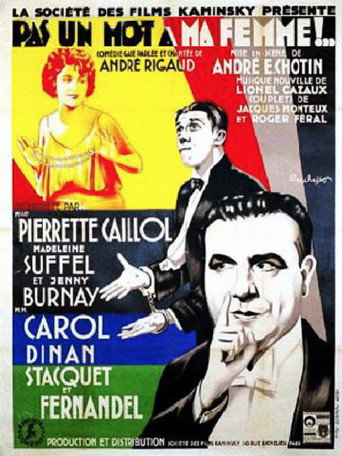 Pas un mot à ma femme movie poster