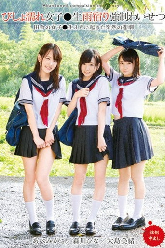 T28-523 Dripping Wet Girls Are Taking Shelter From The Rain And Receiving Sexual Harassment movie poster