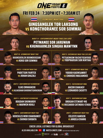 ONE Friday Fights 6: Gingsanglek vs. Kongthoranee movie poster