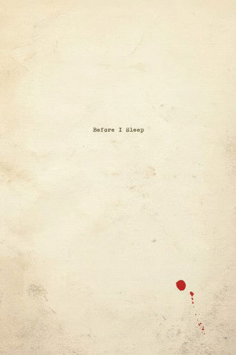 Before I Sleep movie poster